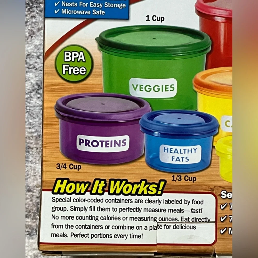 NEW!!! Get Fit Perfect Portions Weight Control containers & meal plan